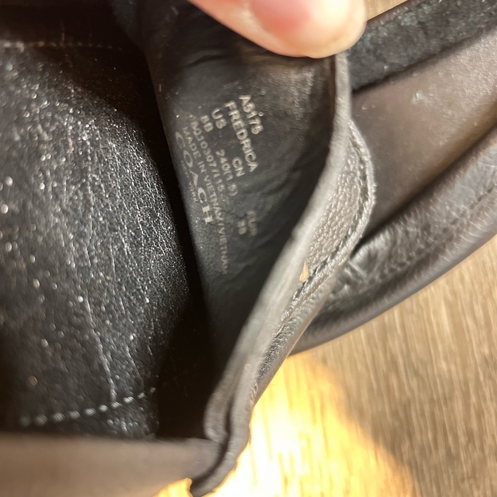 Coach Fredrica Loafers Pebble Grain Leather Black Womens 8 - Picture 2 of 6